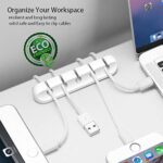 Cord Organizer Cable Management for Desk – 5 Packs White Cable Clips and Cord Keeper, The White Self-Adhesive Cord Holder for Desk and Wire Holder are Easy to Apply and Stops Wire Getting Dirty