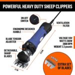 Sheep Shears Electric Clippers – 380W Professional Farm Livestock Shearing Machine – Grooming Kit Animal Hair Cutting