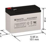 SigmasTek SP12-9 – 12V 9AH F2 SLA Battery – Replaces: Universal Power UB1290 (40748), UB1280HR (D5785), B&B Battery BP8-12, HR9-12, Vision CP1290, Yuasa NP9-12
