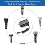 Replacement Charger for Panasonic Arc5 Razor Shaver, Compatible with Arc4 Arc3 Wet Dry 3 4 5 Electric Blade Razor RE7-40 RE7-68 RE7-59 RE7-51 ER-GC20 ES-LV65-S ES-LA93-K