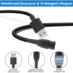 Charger for Meridian Trimmer, Black Replacement Meridian Charger 5V Shaver Charger Cable Hair Trimmer Charging Cord