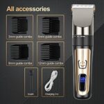 LVAINIT Hair Clippers for Men, Cordless LCD Rechargeable Hair Trimmer Beard Trimmer for Men, Men’s Grooming Kit for Hair, Face, Beard, Professional Electric Barber Clippers