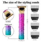 Professional Hair Clippers for Men with 4 Guide Combs,Rechargeable T-Blade Hair Edgers Hair Clippers for Zero Gapped Haircut,Professional Electric Hair Trimmer Gifts for Men & Fathers Day(Purple)…