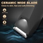 Ufree Body Hair Trimmer for Men and Women, Ceramic Blade Pubic Hair Trimmer Electric Razor Clippers for Men Grooming Kit, Waterproof Shaver for Men Face Groin Hair Ball Trimmer, Gifts for Him