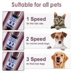 PUET Dog Shaver Clippers 3-Speed Low Noise Rechargeable Cordless Quiet Pet Grooming Clippers Tools Set for Small&Large Dogs Cats Pets Red