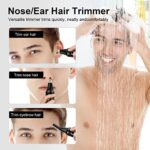 XOOMRSCP Nose Hair Trimmer for Men, 2023 Painless USB Rechargeable Nose Hair Trimmer, Ear and Nose Hair Trimmer for Men Women, Professional Facial Hair Trimmer with IPX7 Waterproof Dual Edge Blades