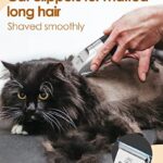 oneisall Cat Hair Trimmer,Quiet Cat Clippers for Matted Hair,Cordless Cat Grooming Kit with Comb,3 Speed Cat Shavers for Matted Long Hair