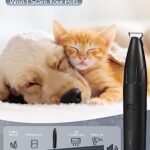 LEYOUFU Dog Clippers for Grooming, 2 Speed Low Noise Cordless Dog Paw Trimmer, Rechargeable Small Pet Hair Trimmer for Grooming, Cat Hair Clippers Shaver for Paws, Eyes, Ears, Face, Rump (Black)