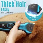 oneisall Dog Clippers for Grooming for Thick Coat/High Power 7000RPM Rechargeable Dog Shaver/Dog Grooming Kit with Stainless Steel Blade for Dogs and Pets/Pet Supplies
