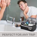 Pantheon Men’s Travel Toiletry Bag Wash Bag Hanging Dopp Kit Shaving Kit for Bathroom Shower – Mens Toiletry Organizer Kit for Traveling (Black)