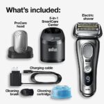 Braun Series 9 Pro 9487cc Electric Razor for Men, Wet & Dry, Electric Razor, Rechargeable, Electric Shaver with Clean & Charge Station and ProCare Attachment