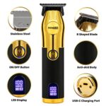 Cordless Hair Clippers for Men,Mens Rechargeable Beard Trimmer and Grooming Kit,Electric Clipper with Stainless Blade,Low Noise Body Haircut,Painless Cutting with LED Display,Gift for Dad and Husband
