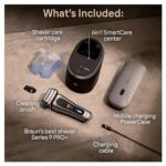 Braun Series 9 PRO+ Electric Razor for Men, 5 Pro Shave Elements & Precision Long Hair Trimmer, 6in1 SmartCare Center, PowerCase for Mobile Charging, Wet & Dry Electric Razor, 60min Battery Runtime