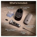 Braun Series 9 PRO+ Electric Razor for Men, 5 Pro Shave Elements & Precision Long Hair Trimmer, 6in1 SmartCare Center, PowerCase for Mobile Charging, Wet & Dry Electric Razor, 60min Battery Runtime