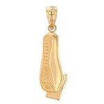 10k Yellow Gold Men’s Electric Shaver Straight Edge Razor for Barber Pendant