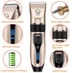 Professional USB Dog Clippers Low Noise Rechargeable Pet Trimmers Cordless Pet Grooming Kit Electric Pet Hair Clippers Dog Shavers with LED Display Nail Kits Replacement Blade