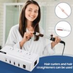 Hoenjuno International Travel Adapter 220V to 110V Power Converter with [18W PD USB-C] for Hair Straightener/Curling Iron, Universal Power Plug Adapter UK, US, AU, EU, IT, India …