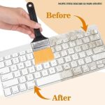 Small Portable Nylon Anti Static Brushes Electronics Computer Keyboard Laptop Cleaning Brush Kit (Black, Set of 8)