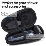 JEVONG Shaver Case for Braun S3/S5/S7/S7/S8/S9 Electric Shavers, 300s 3040s 5018s 5050cs 6075cc 7020s 9370cc Case Hard Travel Case with Extra Space for Charger and Shaver Part Accessories