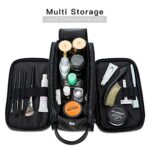 Elviros Toiletry Bag for Men, Large Travel Shaving Dopp Kit Water-resistant Bathroom Toiletries Organizer PU Leather Cosmetic Bags
