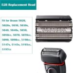 52B Series 5 Replacement Shaver Head Foils and Cutter Cassette Compatible with Braun S5 Series 5 5030s, 5040, 5040s, Electric Shaver Head for Wet and Dry Shaver Black 1Pack
