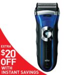 Braun Series 3 380s Men’s Electric Foil Shaver / Electric Razor, Wet & Dry, Black/Blue