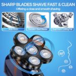 Head Shaver,Head Shavers for Bald Men,Electric Razor for Men Face Clean Shave,Bald Head Shaver 6 Heads Electric Razor for Shaving, Waterproof Men Rechargeable Facial Shaver Rotary Face Hair Razor