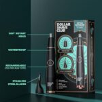 Dollar Shave Club | Style Detailer Precision Trimmer(™) | Trimmer for Nose, Ears, Brows and Sideburns | Includes Rotary Head & Detailer Head | Waterproof, USB-C Rechargeable | Nose Hair Grooming Tool
