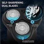 7-in-1 Electric Razor for Men with USB Charging Station – Shaver with Floating 8 Contouring Technology and IQ Cleaning Sensor