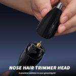TRIMTITANS Body Hair Trimmer for Men, Mens Body Groomer with Beard Trimmer & Nose Hair Trimmer Dual-Head Trimmer, No Nick Shaver Electric Razor for Men Face Pubic Hair, Durable One Ultra-Sharp Blade