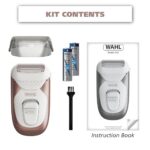 Wahl Smooth Confidence Ladies Waterproof Cordless Battery Shaver for Legs, Bikini Line, and Armpits – Model 7067