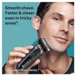 Braun Electric Shaver for Men, Series 7 7171cc, Wet & Dry Shave, Turbo & Gentle Shaving Modes, Waterproof Foil Shaver with Precision Trimmer, Space Grey