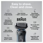 Braun Series 5 5049cs Electric Shaver with Charging Stand, Beard Trimmer, Face Shaver, Wet & Dry, Rechargeable, Cordless Foil Shaver, Blue