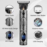 AMULISS Pro T Outline Clippers Trimmer, Electric Pro Li Blade Grooming Cordless Rechargeable,Professional 0mm Baldheaded Zero Gapped Hair Clipper for Men