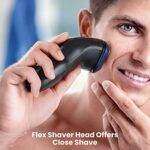 GLAKER Electric Razor for Men – Cordless Mens Shaver with Pop-up Trimmer, IPX6 Waterproof Wet and Dry Rotary Shaver with LCD Display & Travel Lock, Ideal Gifts for Men (Black & Blue)