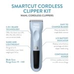 WAHL Professional Animal SmartCut Cordless Clipper Kit (#70006) – for Pet, Dog & Cat Grooming – Dog Grooming Supplies – Pet Clippers for Hair – Pet Grooming Clippers – Blue