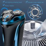 Electric Shaver for Men USB Rechargeable Cordless Rotary Razor LCD Display Pop-up Sideburn Trimmer IPX7 Waterproof Wet Dry Shaver for Beard Face Hair 100-240V Worldwide Travel Gift for Him