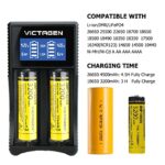 VICTAGEN Universal Battery Charger 18650, Speedy Battery Charger Set, Smart Charger for Rechargeable Batteries 3.7V Lithium ion 1.2V Ni-MH/Ni-Cd AA AAA