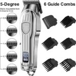 Electric Hair Clippers for Men, Cordless Barber Clippers Professional Hair Cutting Kit, Rechargeable Beard Trimmer Home Haircut & Grooming Set with Large LED Display (Hair Clippers Set)