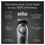 Braun All-in-One Style Kit Series 7 7440, 12-in-1 Trimmer for Men with Beard Trimmer, Body Trimmer for Manscaping, Hair Clippers & More, Braun’s Sharpest Blade, 40 Length Settings, Waterproof