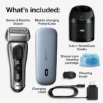 Braun Series 8 8577cc Electric Razor for Men, 4+1 Shaving Elements & Precision Long Hair Trimmer, 5in1 SmartCare Center, Close & Gentle Even on Dense Beards, PowerCase for Mobile Charging, Wet & Dry