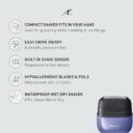 Panasonic Compact Shaver for Men and Women, On-The-Go Travel Razor with 3-Blade Cutting System and USB-C Charging, Wet/Dry – ES-CM3A-V