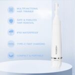 HEBECA Nose Hair Trimmer for Women and Men, 3-in-1 Electric Facial Hair Removal Rechargeable Portble Waterproof Face Shaver Razor for Nose Ear Eyebrow Peach-Fuzz Lips Chin FT3001