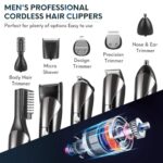 Hair Trimmer, Beard Trimmer for Men Electric Razor Shavers Cordless Hair Clippers, Zero Gapped T Blade Liners Grooming Hair Cutting Kit, Gifts for Men Husband Father