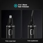 7d24hcare SkelEduPro Electric Nose Hair Trimmer?Painless Portable Eyebrow & Nose Hair Trimmer?Rechargeable Trimmer for Men Women?Professional Nose Trimmer with IPX7 Dual Edge Blades
