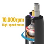 Gorilla Technique Nose Ear Hair Trimmer for Men, Rechargeable 2-in-1 Trimmer for Nose Ear Eyebrow Hair Removal, No Pull No Snag Grooming with High-Speed 10,000rpm Motor