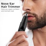 Smity Ear and Nose Hair Trimmer Professional Painless Eyebrow Trimmer for Men and Women Battery-Operated Dual-Edge Blades Built-in LED Light