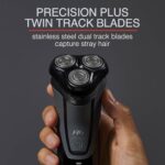 Remington R4 Style Series Rotary Shaver for Men, Flexing Technology and Sensitive Skin Comfort, Waterproof Rechargeable Wet or Dry Electric Shaver with Pop Up Trimmer and Stubble Attachment