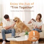 HEAPETS Dog Grooming Clippers, Single Pack – Low Noise, Rechargeable, Cordless Electric Hair Clipper for Dogs, Cats, and Other Pets, Gold