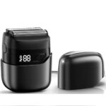 Foil Shavers for Men, Mini Razor, Compact Face Shaver, IPX7 Waterproof Wet Dry, Bright Grey, Advanced Office